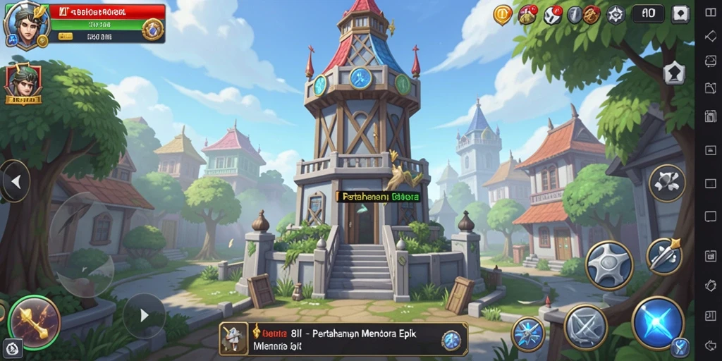 Tampilan gameplay menegangkan dalam Tower Defense 8II.
