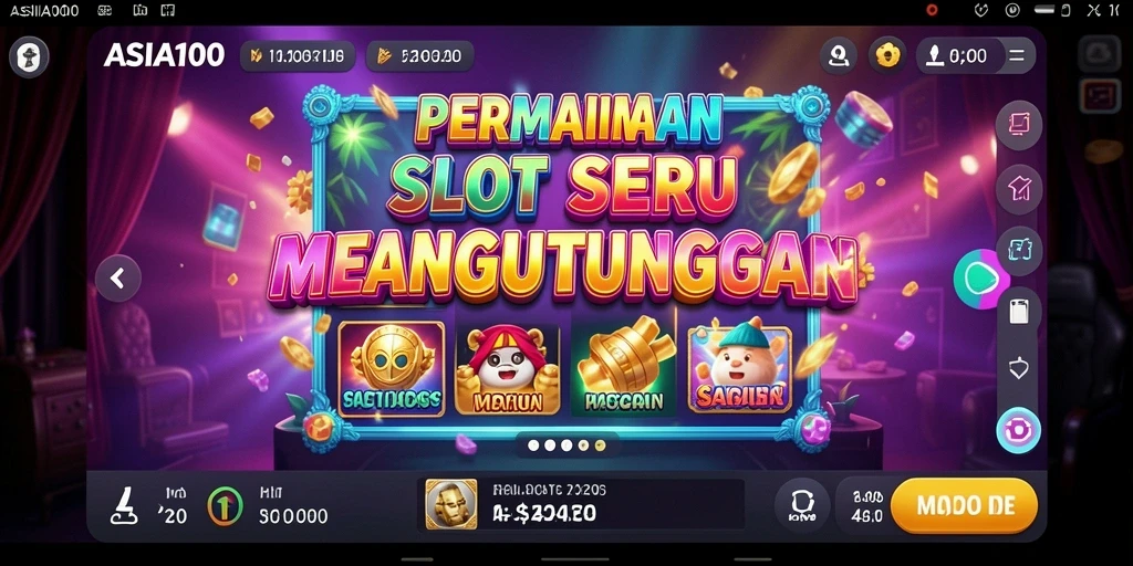 Tampilan gameplay seru dan menarik di ASIA100 dengan fitur slot terbaik.