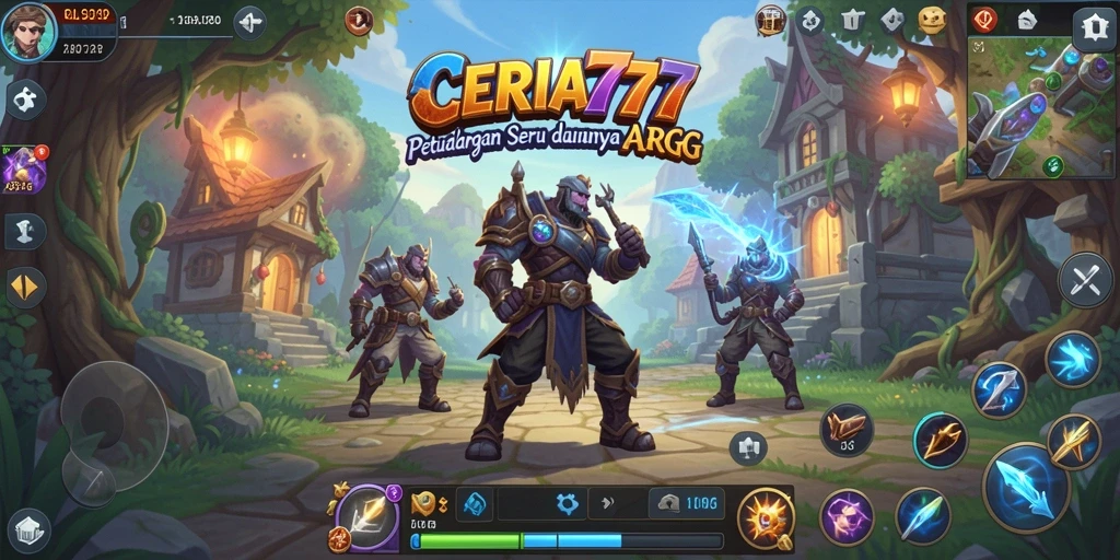 Screenshot utama CERIA777 menampilkan aksi pertempuran yang seru dalam dunia ARPG.