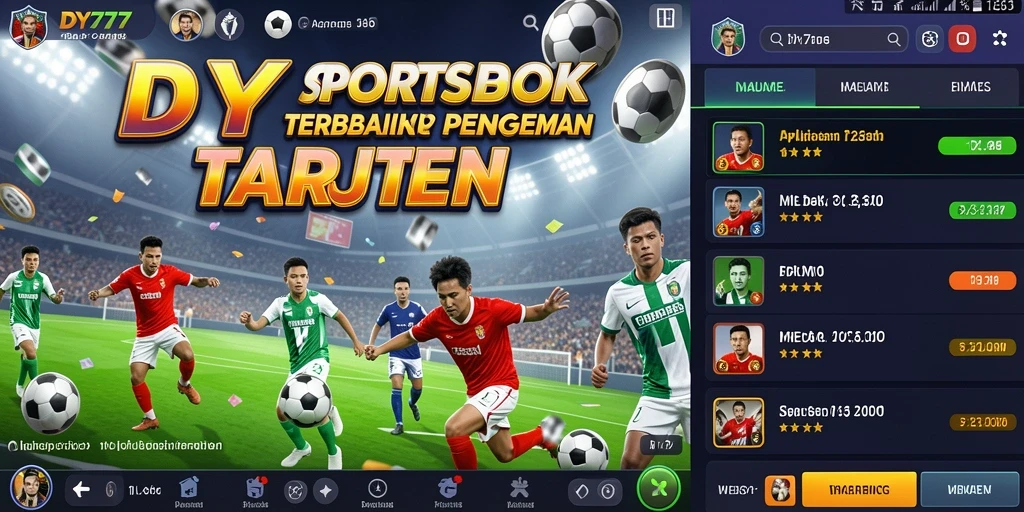 Tampilan utama <strong>DY777</strong> menunjukkan berbagai olahraga dan taruhan yang tersedia.