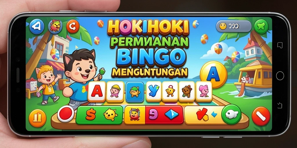 Tampilan gameplay HOKIHOKI dengan aksi Bingo yang menyenangkan.