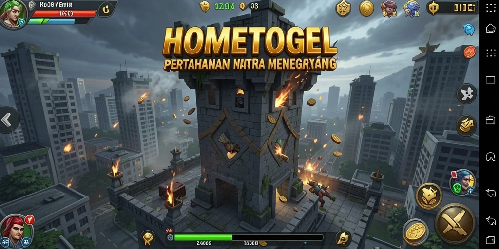 Tangkapan layar dari pertempuran menara di HOMETOGEL.