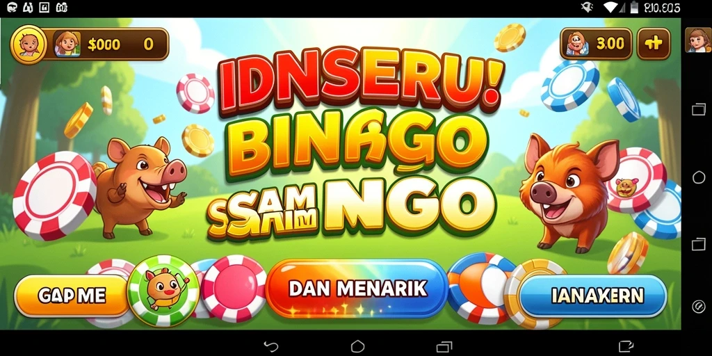 Tampilan gameplay seru dalam permainan Bingo IDNSERU.