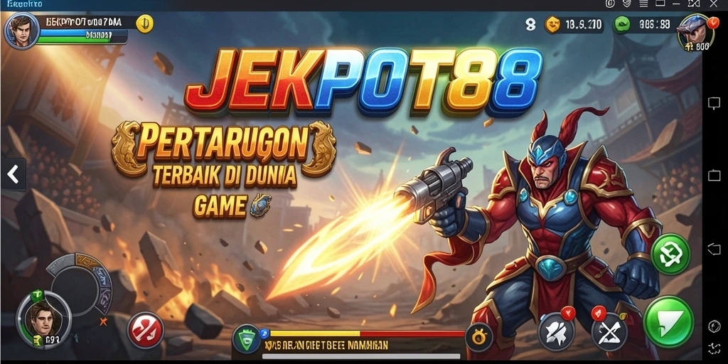 Tangkapan layar utama dari gameplay Fighting JEKPOT88 yang mendebarkan.