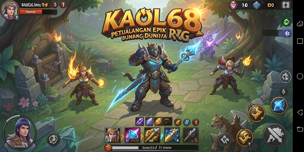 Tangkapan layar KAOL68 menunjukkan aksi seru dalam pertempuran RPG.
