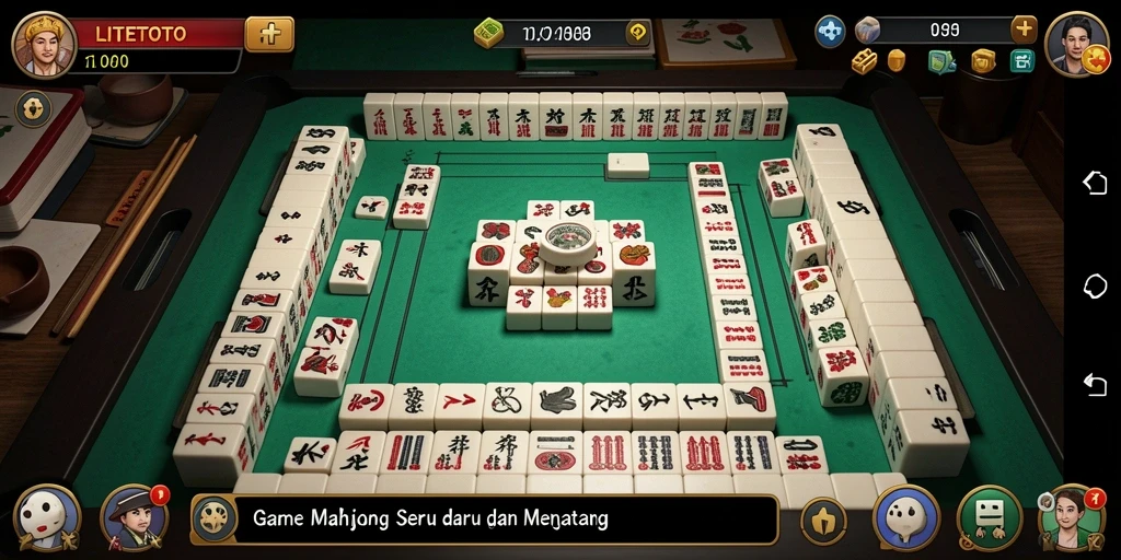 Tampilan gameplay seru di LITETOTO dengan grafis Mahjong yang menarik.