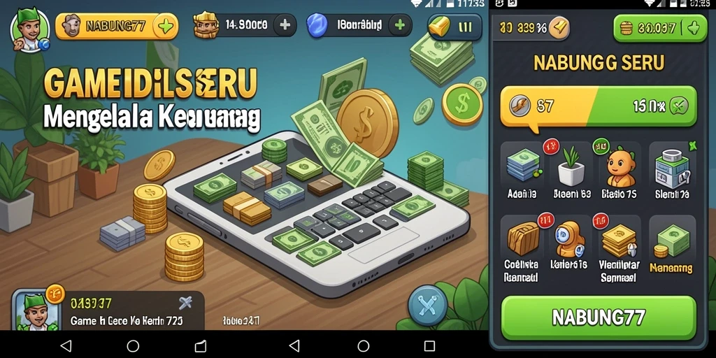 Screenshot gameplay NABUNG77 menampilkan manajemen keuangan yang seru.