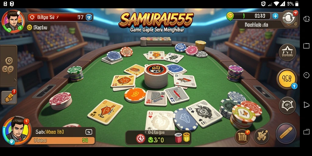 Tampilan gameplay SAMURAI555 yang menarik dengan suasana Gaple.