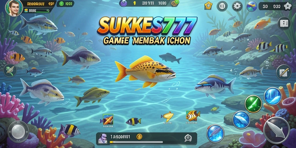 Tampilan gameplay menembak ikan yang seru dan menarik.